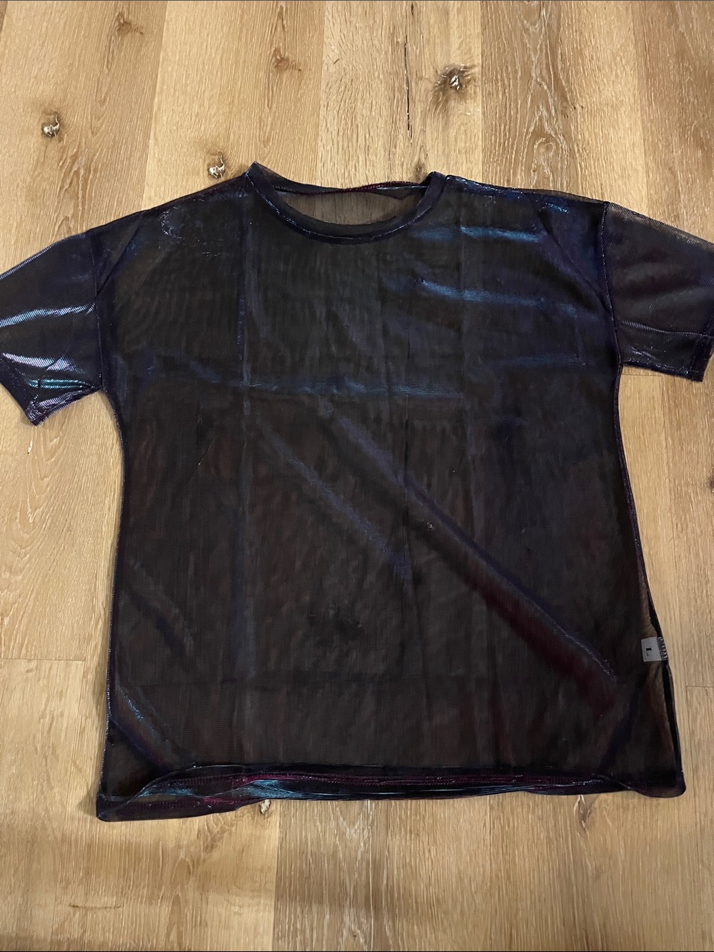 Women’s Sheer Shirt- blue and purple